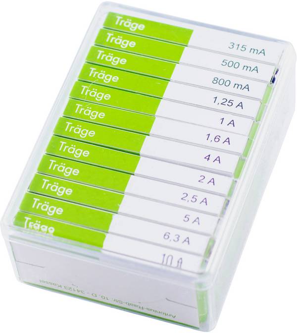 ESKA 632.830 632830 Micro fuse set (Ø x L) 6.3 mm x 32 mm Time delay -T- Content 120 Parts