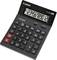 A black calculator with large buttons displays the numbers '123456789012' on its screen.