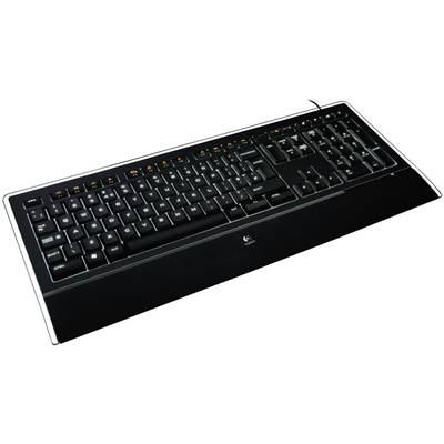 Logitech K740 Illuminated Keyboard USB Keyboard German, QWERTZ Black Backlit 