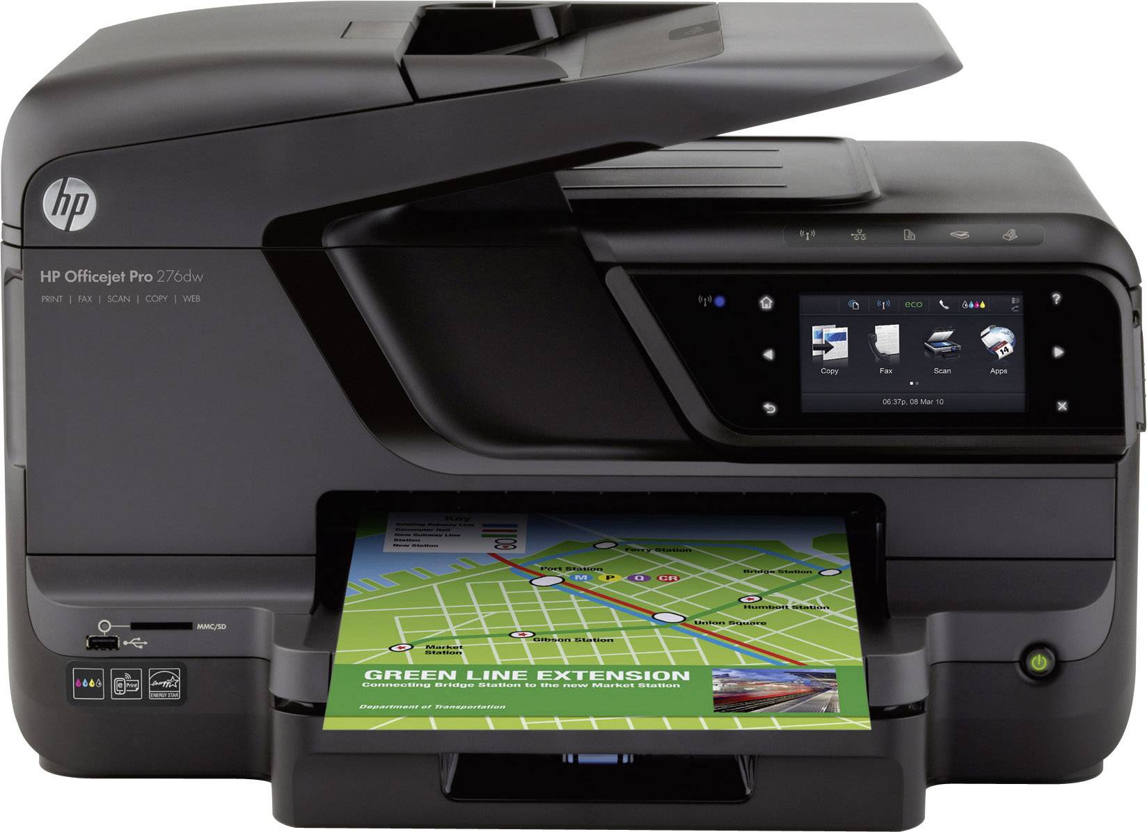 HP OfficeJet Pro 276DW Colour inkjet multifunction printer Printer,  scanner, copier, fax LAN, Wi-Fi, Duplex, ADF | Conrad.com