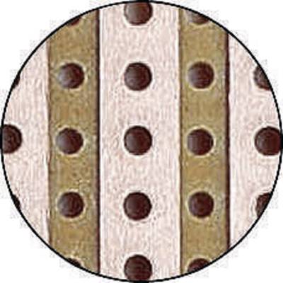 The microscope slide shows a circular pattern with alternating vertical stripes in pink and brown, interspersed with dots.