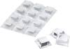3M SJ 5323 MPCB Foot self-adhesive, square Transparent (Ø x H) 20.6 mm x 7.6 mm 12 pc(s)