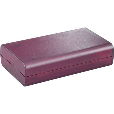Red, rectangular plastic casing with rounded corners, lying on a white surface.