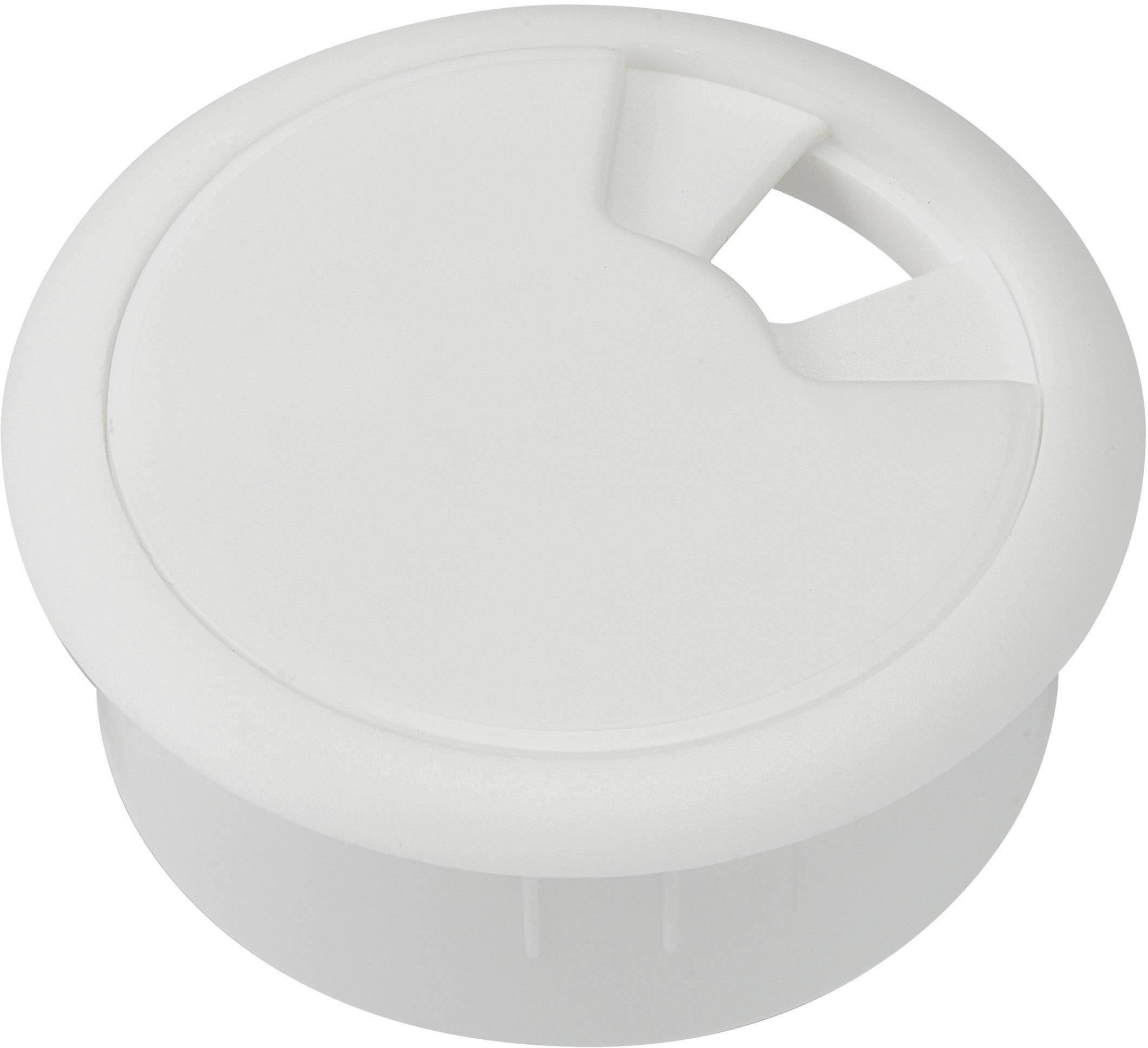 TRU COMPONENTS 530045 Cable grommet for worktops Acrylonitrile butadiene styrene White 1 pc(s)