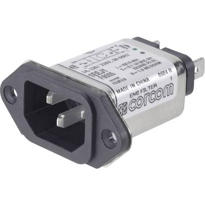 TE Connectivity 6609006-1 Line filter + IEC socket 250 V AC 1 A 10 mH  1 pc(s) 