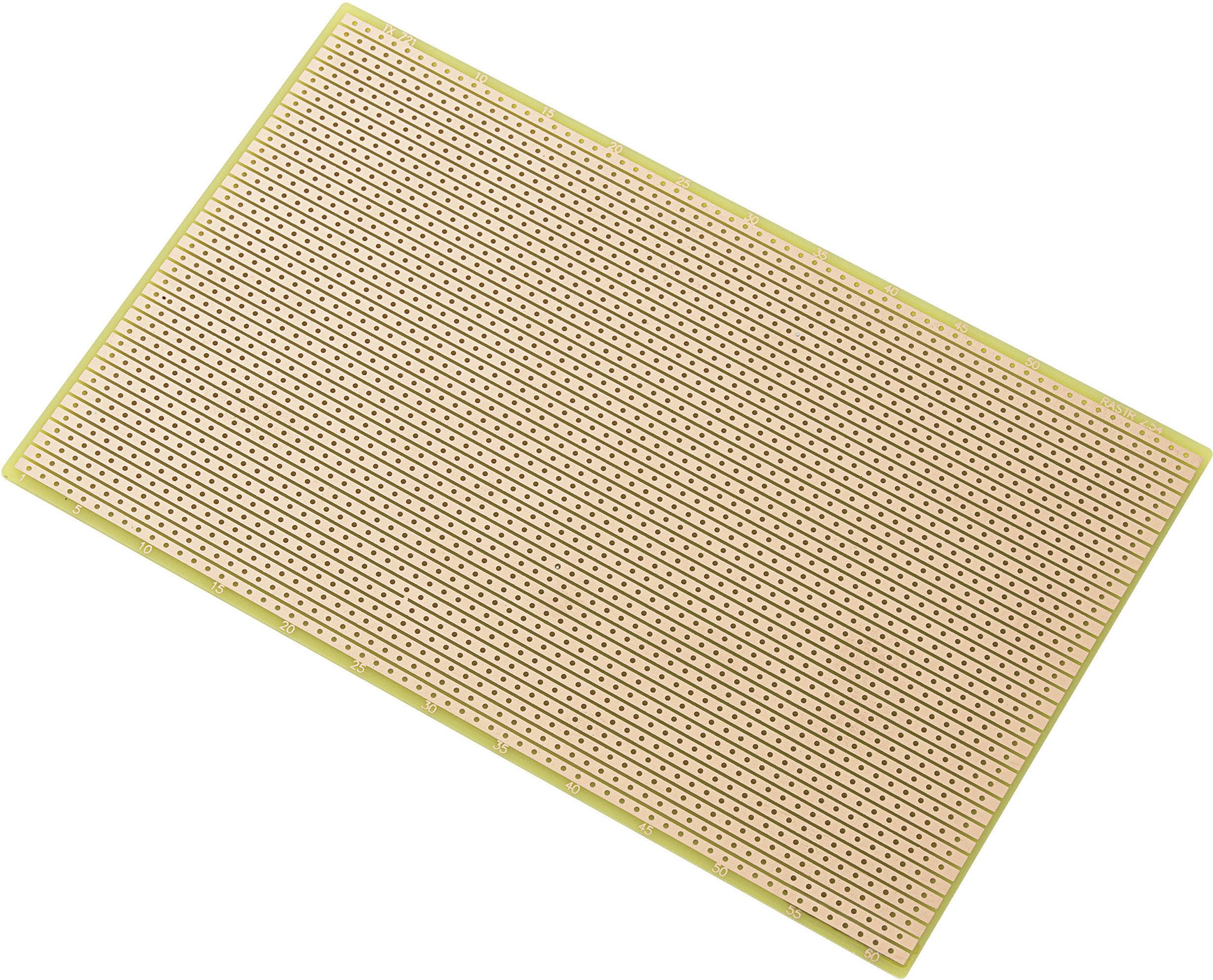 TRU COMPONENTS SU527427 Eurocard PCB Epoxide (L x W) 16 cm x 10 cm 35 µm Contact spacing 2.54 mm Content 1 pc(s)