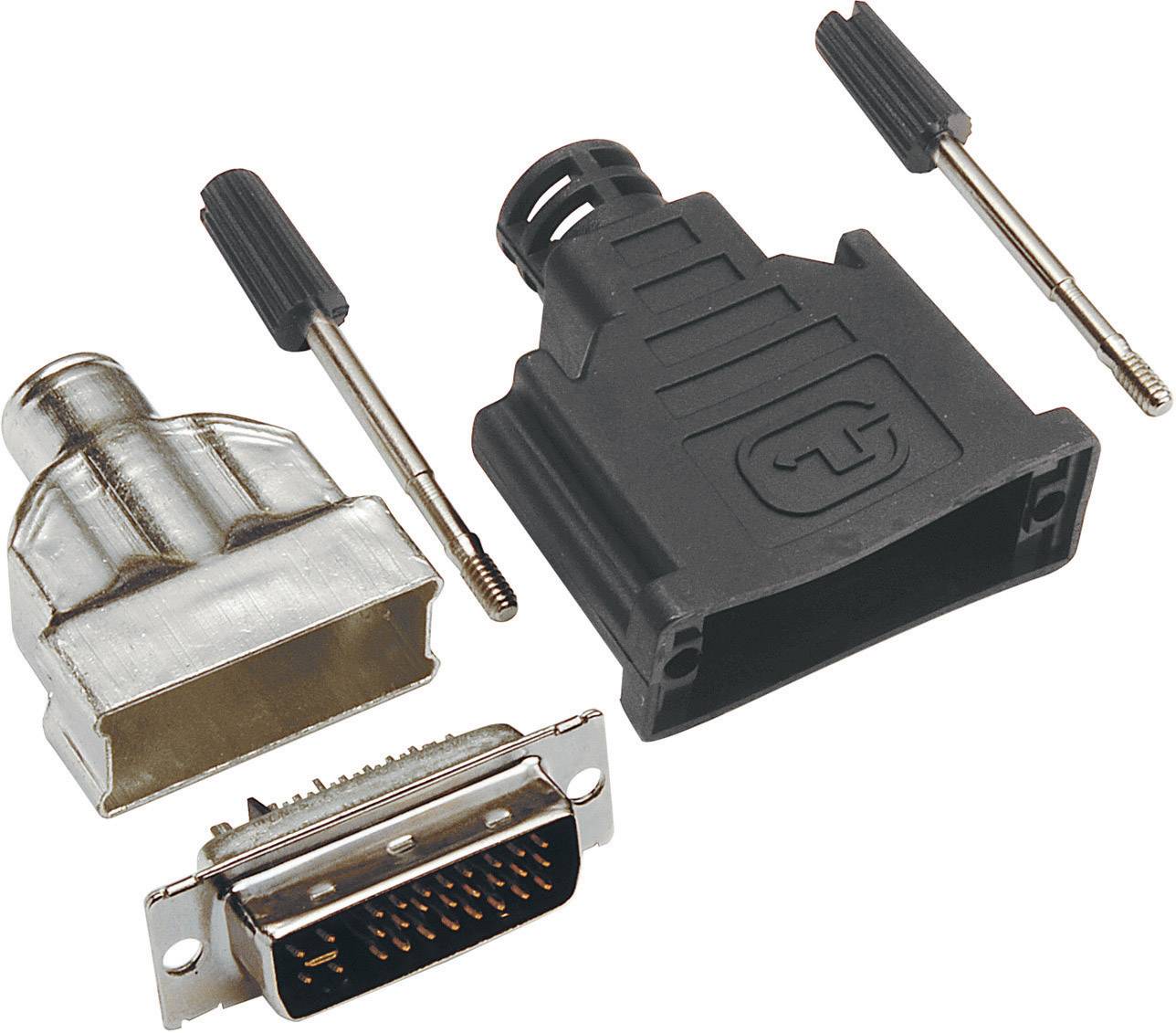 BKL Electronic 0908000 DVI connector Plug, straight Number of pins: 25 Silver 1 pc(s)