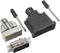 'VGA connector set with cover, screws and plug. Key components for computer and display connections.'