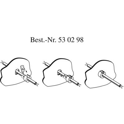 Three illustrations show the assembly of a cable with a screw connection through three different stages. Order number at the top.