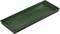 Green, rectangular plastic plant pot, flat and without pattern. Ideal for seed propagation or plant watering.