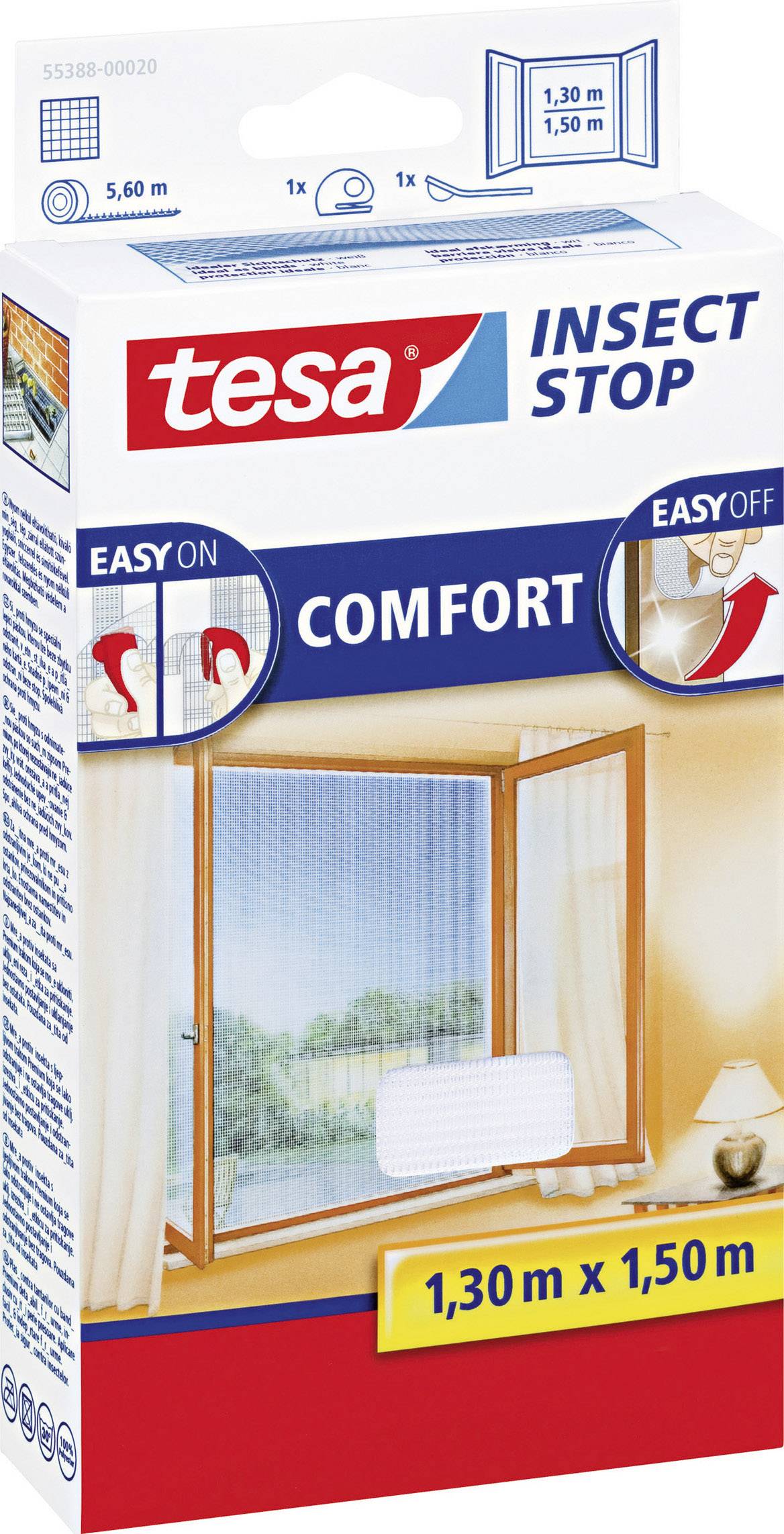 tesa COMFORT 55388-00020-00 Fly screen (W x H) 1500 mm x 1300 mm White 1 pc(s)