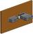 'Illustration of two USB plugs being inserted into a socket mounted in a wall.'