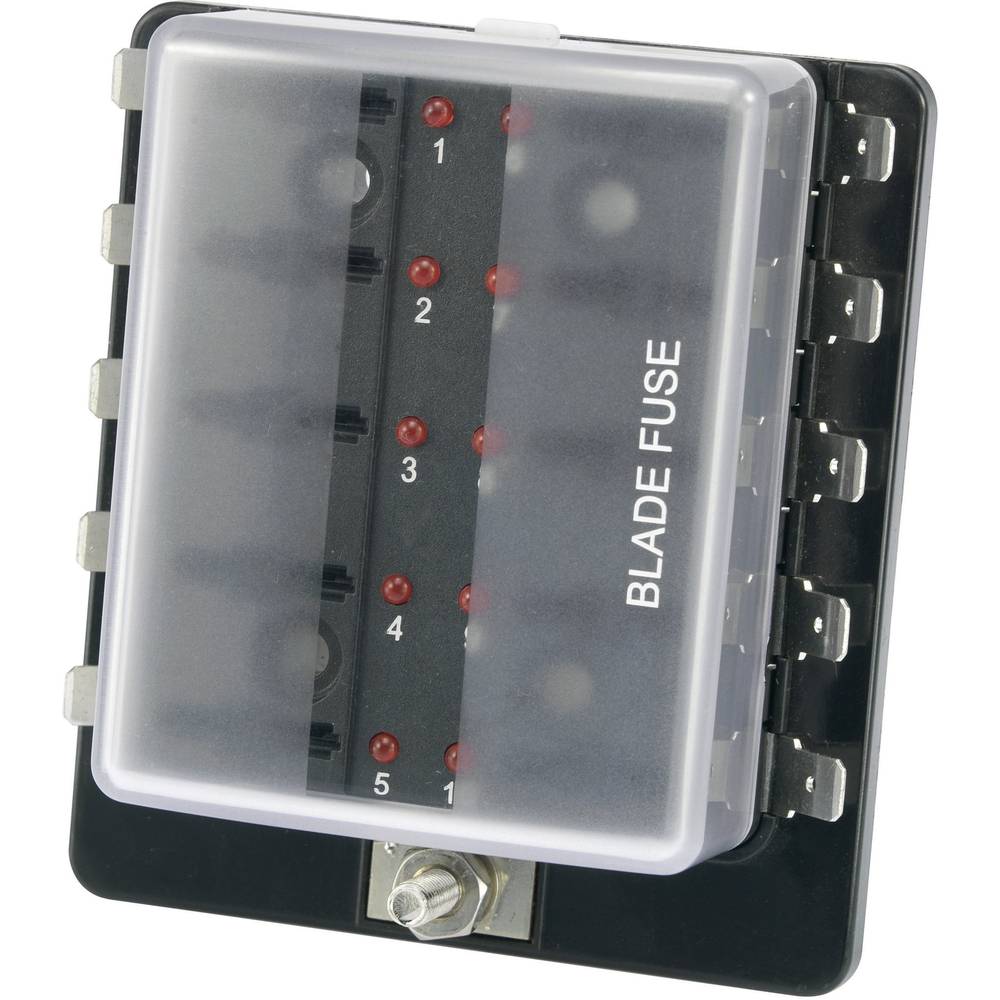 SCI R3-76-01-3L110 Car fuse holder incl. status indicator Suitable for Blade-type fuse (standard) 30 A 32 Vdc 1 pc(s)