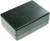 Black rectangular plastic enclosure, suitable for electronic components or projects, with a smooth surface and rounded corners.<br><br>Note: This translation is already in British English and does not require modification.