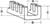 A technical diagram shows a U-shaped component with five evenly spaced notches at the top. Lengths A, B, C, D are marked.