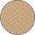 Circular pattern of brown and white concentric circles, evenly distributed on a beige background.