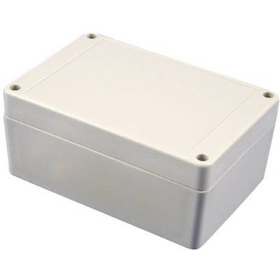 Rectangular, light-coloured housing with rounded corners and four screw holes at the corners for mounting.
