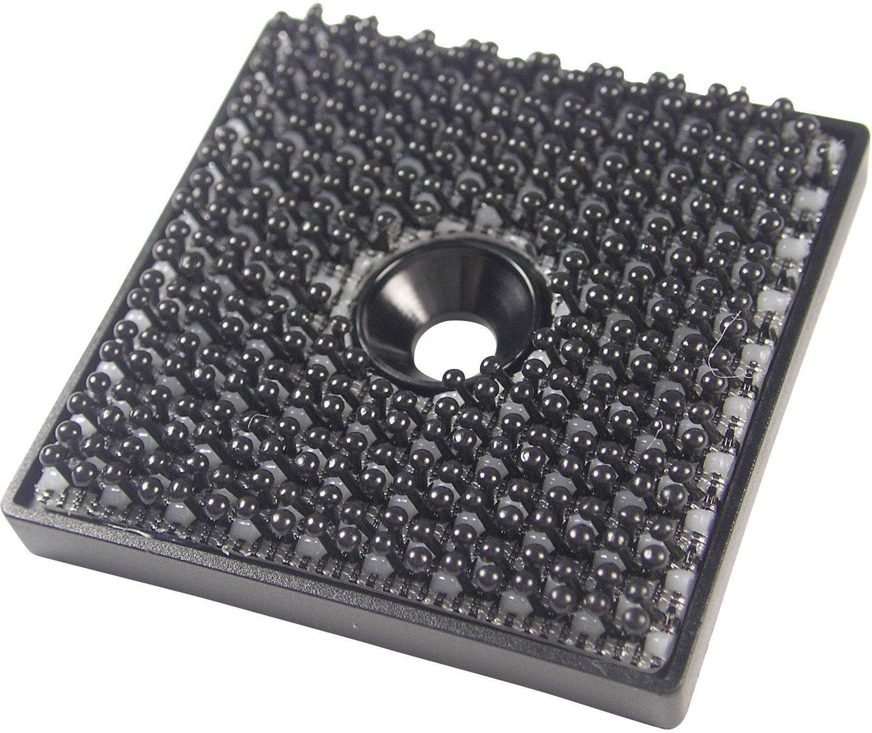 Binder Band 76768 Hook-and-loop stick-on square screw-on Loop pad (L x W) 32 mm x 32 mm Black 1 pc(s)