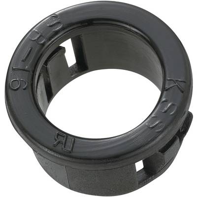Black plastic draw ring with 'KSS' inscription and model number 'R8-16' on the top surface, cylindrical shape.