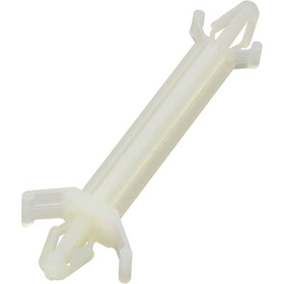 A white plastic wall plug with three symmetrical fixing arms extending at both ends. Used for secure anchoring in building materials.