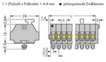 2-conductor terminal strip
