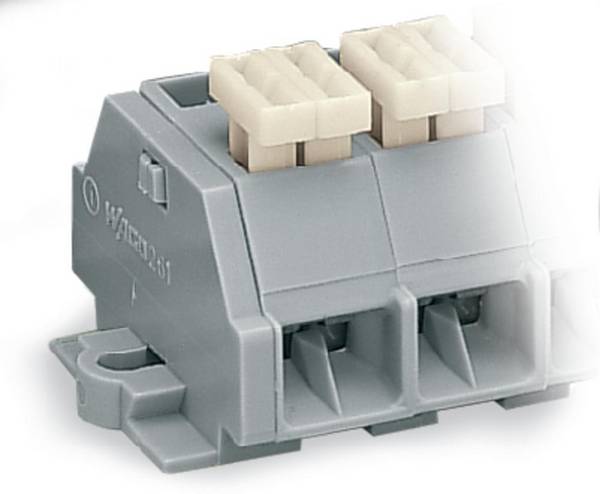 WAGO 261-256/332-000 Punch-down block 10 mm Pull spring Configuration: L Grey 50 pc(s)