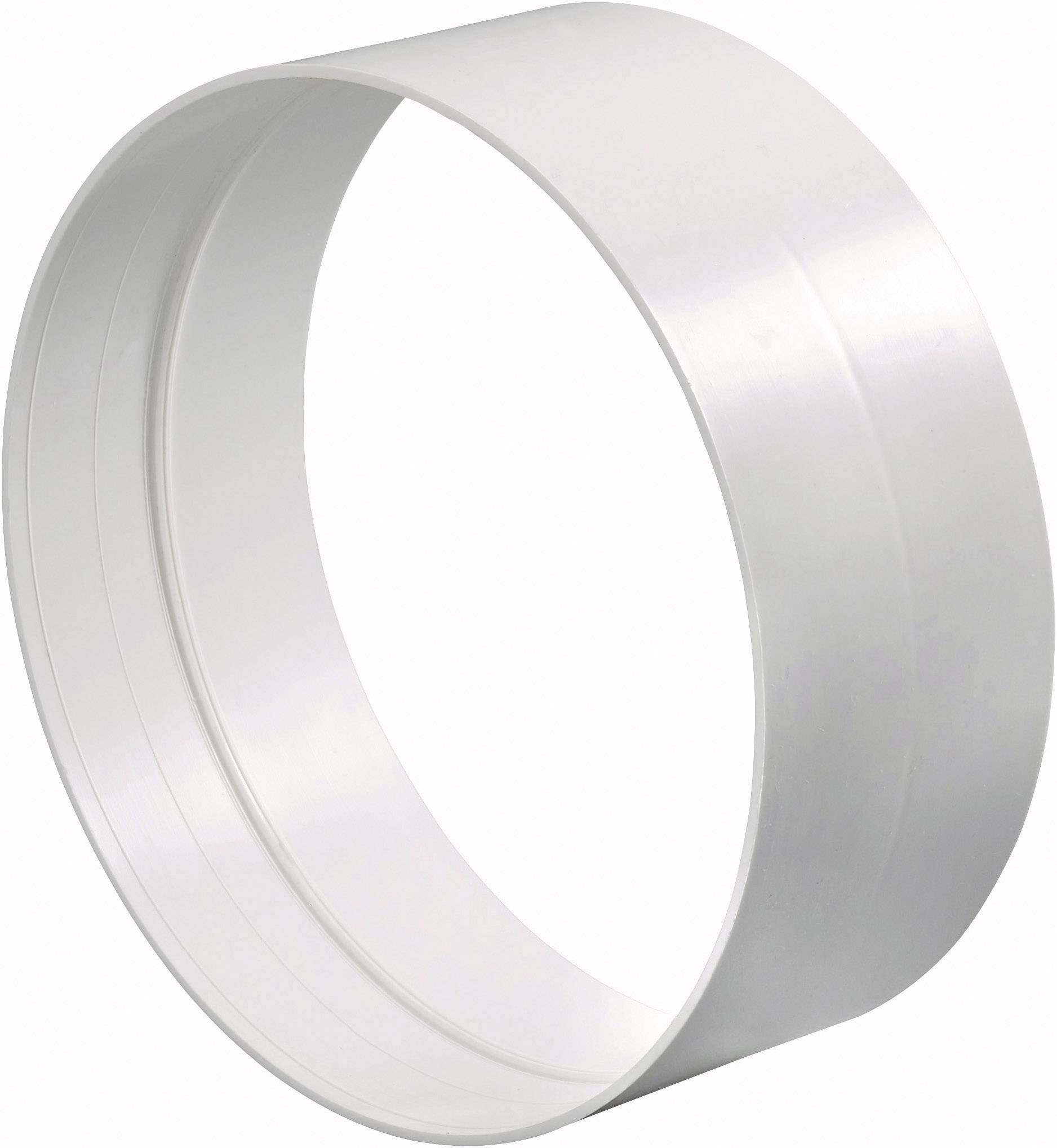 A white, round metal baking ring used for shaping cakes or desserts.