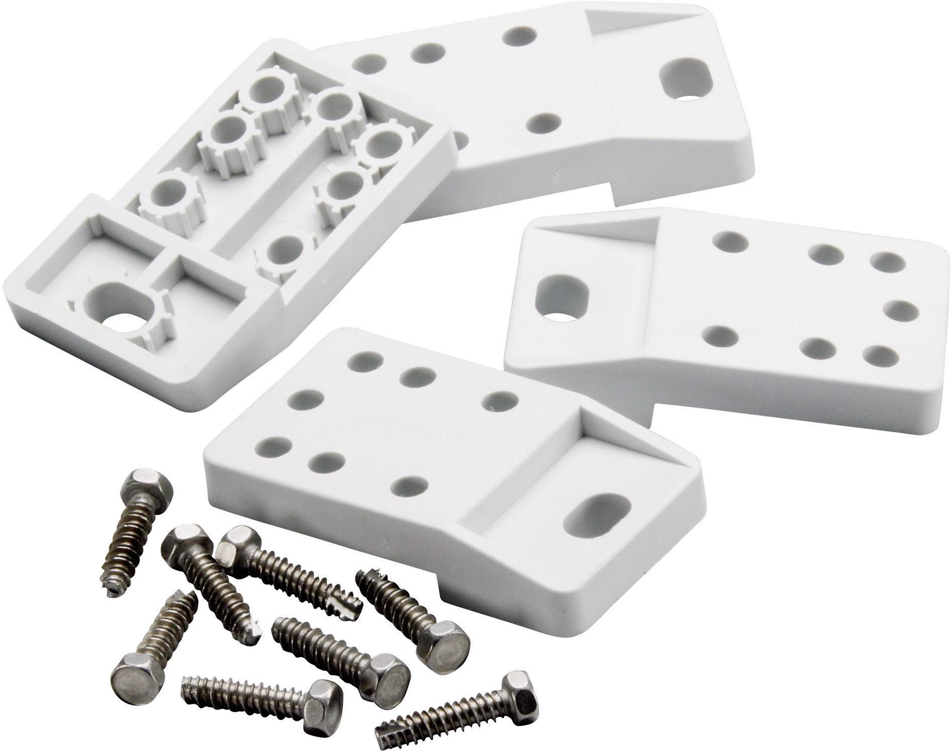 Fibox 8280003 TF CAB Wall Mounting Straps / PA TF CAB (4 Piece) Plastic Grey-white (RAL 7035) Compatible with (details) CAB P302017, CAB P403017, CAB P504023,