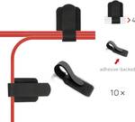 Label-the-cable cable holder made of Velcro self adhesive, cable guide, cable clamps black 10 pcs LTC wall
