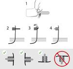 Label-the-cable cable holder made of Velcro self adhesive, cable guide, cable clamps white 10 pcs LTC wall