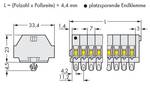 2-conductor Ex e II terminal strip