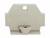 Beige plastic component with a rounded trapezoidal design and a central opening, likely a part of electrical equipment.