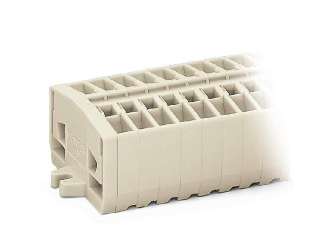Beige plastic cable trunking with rectangular openings, suitable for organising and protecting cables and wires.