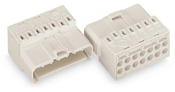 WAGO 267-510 267-510 Connector flexible: - fixed: 1.5-2.5 mm² Number of pins: 7 50 pc(s) White