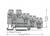 Average grey clamp with dimensions: width 83 mm/3.27 in, height 39 mm/1.54 in, depth 33 mm/1.3 in.
