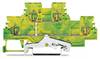 WAGO 279-507 Dual port PG terminal 4 mm Pull spring Configuration: Terre Green, Yellow 50 pc(s)