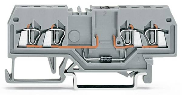 WAGO 279-815/281-411 Diode terminal 4 mm Pull spring Configuration: L Grey 100 pc(s)