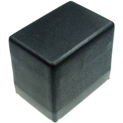 A black, rectangular plastic enclosure that can serve as a protective cover or container.