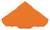 An orange triangular sign with chamfered corners.