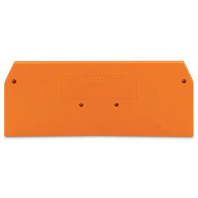 An orange cover strip with the inscription 'WAGO 280' printed on it, used for electrical installations to cover and protect.