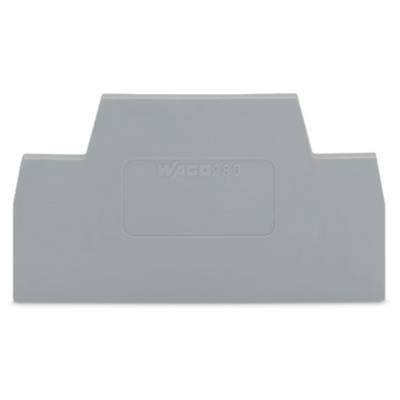 Grey plastic cover for electrical terminals, with the 'WAGO' logo on the front, serves as protective or insulation accessory.
