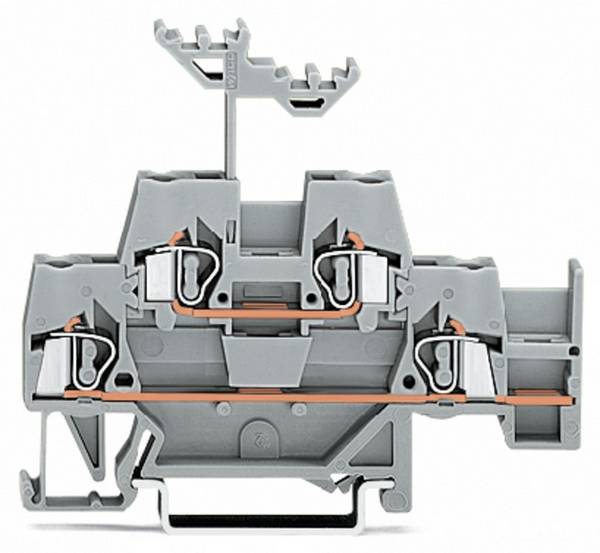 WAGO 280-541 Dual port continuity 5 mm Pull spring Configuration: L Grey 50 pc(s)