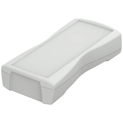 A white, rectangular plastic enclosure with rounded corners. Potential uses: electronics or control unit housing.