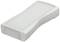 A flat, rectangular plastic enclosure with rounded edges, used for housing electronic devices.
