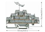 Triple-deck terminal block