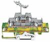 WAGO 280-557 Triple port continuity 5 mm Pull spring Green, Yellow, Grey 40 pc(s)