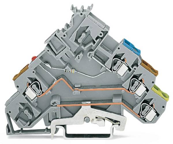 WAGO 280-572/281-434 LED terminal 5 mm Pull spring Configuration: L Grey 50 pc(s)
