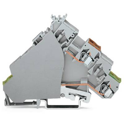 Industrial relay in side view with grey housing and metallic terminals, suitable for electrical wiring and circuits.