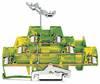 WAGO 280-597 Triple port continuity 5 mm Pull spring Configuration: Terre Green, Yellow 40 pc(s)