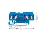 3-conductor through terminal block